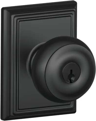 Vista 33 de SCHLAGE F10 GEO 716 Pomo de Puerta Georgiano, Cerradura de Paso para Pasillo y Armario, Bronce Envejecido (Paquete de 4)
