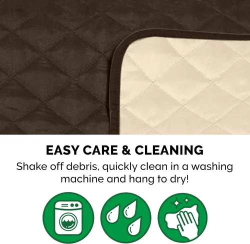Vista 11 de Furhaven - Funda para muebles de sala de estar para perros y gatos, protector reversible de dos tonos, resistente al agua, lavable, color expreso