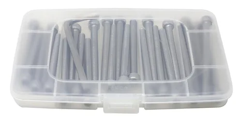 Vista 214 de iexcell Kit de tornillos de cabeza hexagonal de acero inoxidable 304, 100 unidades M2 x 0.157 in, paso de rosca de 0.016 in