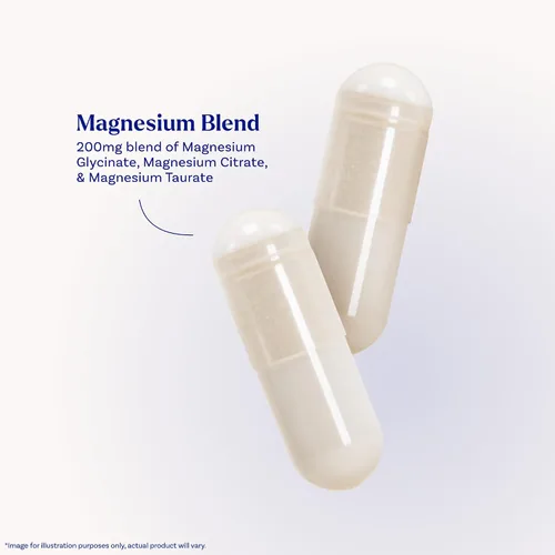 Vista 3 de Natrol Suplemento triple complejo de magnesio, glicinato, citrato y taurato de 200 mg de alta absorción, apoya el bienestar de todo el cuerpo, 60