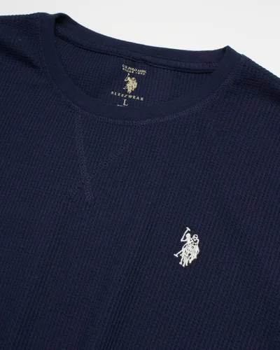 Vista 2 de U.S. Polo Assn. Camisa térmica para hombre - Top de punto gofre de manga larga