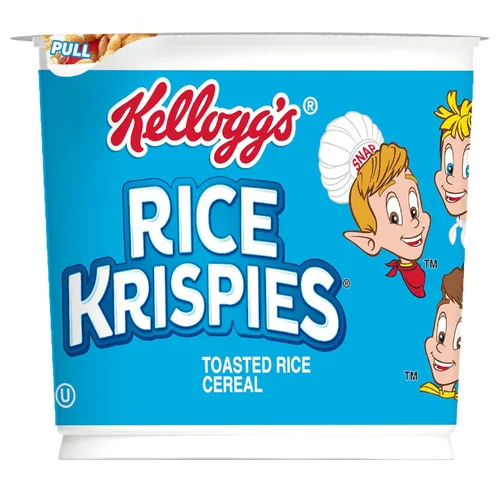 Vista 4 de Rice Krispies Taza de cereales Cold Breakfast, 8 vitaminas y minerales, una sola porción, original, taza de 1.3 onzas (1 taza)
