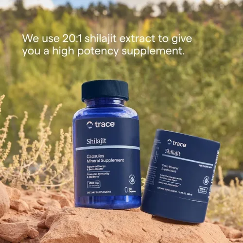 Vista 5 de Trace Minerals Shilajit Cápsulas - Suplemento Shilajit para el bienestar diario - Apoyo a la inmunidad - Energía, salud cerebral y apoyo a