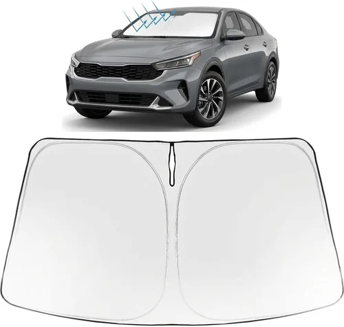 Vista 162 de Proadsy Parasol para parabrisas Rivian R1S 2022-2025 2026 de 4 capas plegable, protector de parasol frontal que bloquea los rayos UV, mantiene