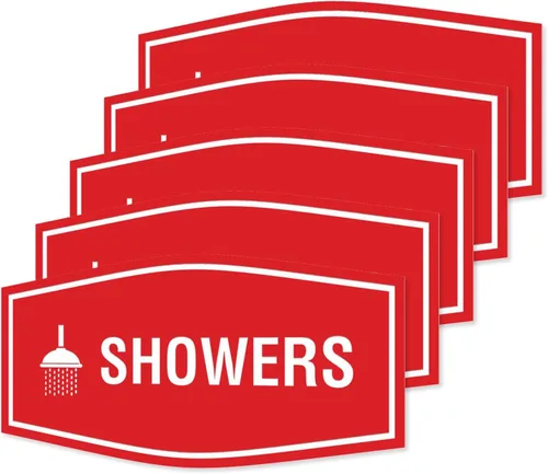 Vista 26 de Fancy Showers - Letrero (negro/plateado), tamaño mediano