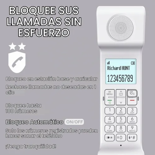 Vista 4 de Alcatel Epure Premium - Teléfono inalámbrico DECT con contestador automático - Diseño clásico - Base de pantalla inteligente - Gran pantalla gráfica