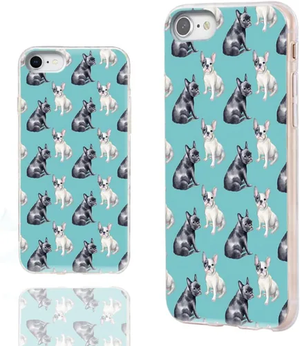 Vista 19 de Funda protectora delgada de goma TPU suave para iPhone SE 2022/2020/8/7/6S/6, funda protectora de goma TPU suave, lindo perro corgi de dibujos Un