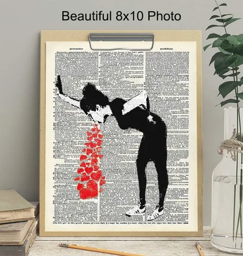Vista 3 de Banksy Graffiti Dictionary Art - Impresión fotográfica de 8 x 10 pulgadas, regalo único y genial para fanáticos de los murales urbanos, habitación