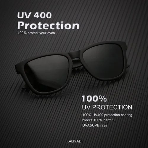 Vista 2 de KALIYADI Gafas de sol unisex polarizadas retro clásicas modernas para hombres y mujeres, gafas de sol para conducir con bloqueo UV, C Negro brillante