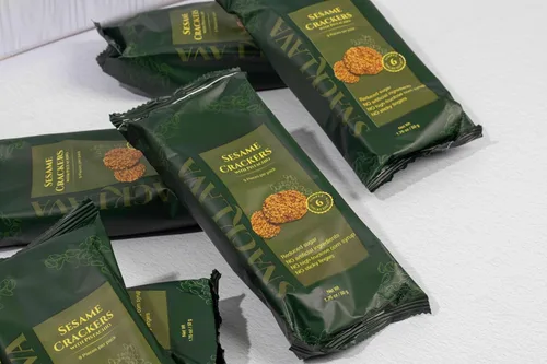 Vista 6 de Snacklava - Galletas de pistacho y sésamo, paquete de 6 (54 piezas)