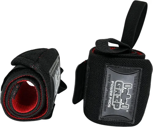 Vista 3 de Bandas de lujo para muñeca, 13 pulgadas de largo, 1 par 2 bandas, para levantamiento de pesas, con apoyo de algodón, bandas para gimnasio, cuerdas