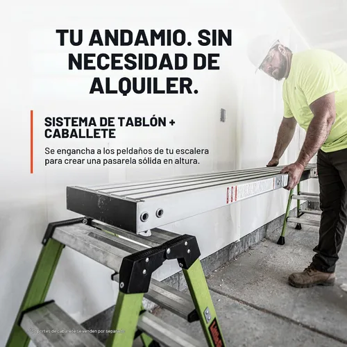 Vista 2 de Little Giant 15046 - Tablón de aluminio de 6 pies