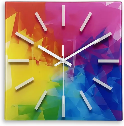 Vista 15 de Reloj de pared moderno negro y dorado con pilas, reloj de pared silencioso de 12 pulgadas, reloj de pared de vidrio sin tictac para sala de estar
