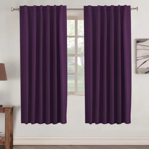 Vista 21 de Turquoize Cortinas Opacas con Aislamiento Térmico Paneles de Tratamiento de Ventanas con Bolsillo para Barra Paneles de Ventana para Ventanas