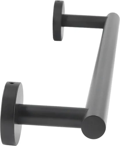 Vista 6 de Toallero para baño, toallero de acero inoxidable 304, toallero negro mate de 17.7 in, toallero de barra simple y elegante para baño, cocina