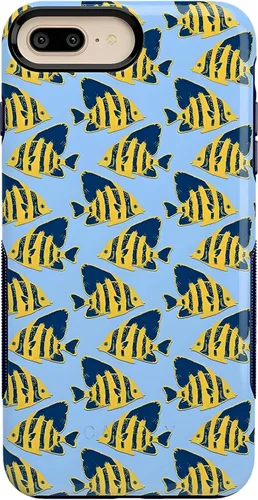 Vista 11 de Casely Funda para iPhone 6/7/8 Plus Funda con estampado de festival (solo buenas vibraciones)