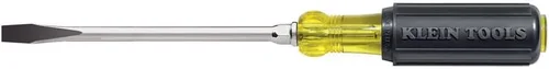 Vista 3 de Klein Tools 602-4 desarmador con punta Keystone de 1/4 pulgada, fabricado en EE. UU., con mango redondo resistente de 4 pulgadas