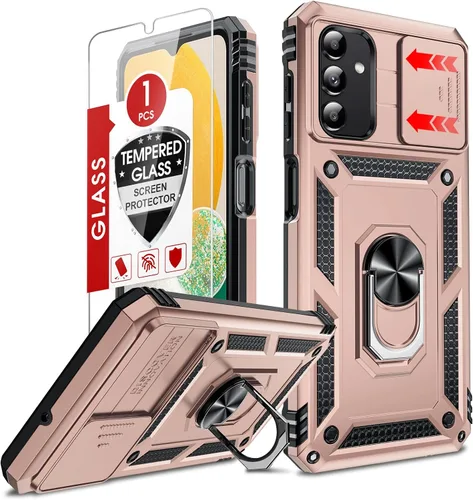 Vista 49 de LeYi Funda para Moto G Stylus 2022 4G (no compatible con 5G), funda para Moto G Stylus con 2 protectores de pantalla, funda protectora de grado Oro