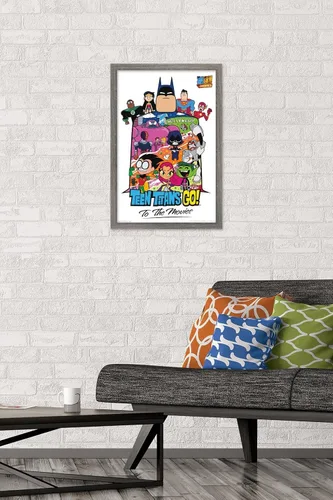 Vista 2 de Trends International DC Comics Movie Teen Titans Go! To The Movies - Póster de pared de collage, 22.4 pulgadas de largo x 14.7 pulgadas, versión