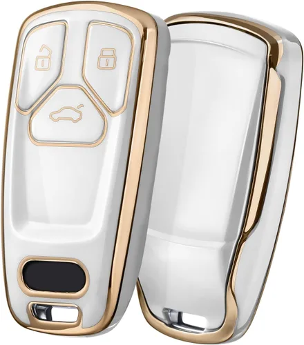 Vista 15 de ELOHEI Funda para Llavero de Audi, Cubierta de TPU Suave Premium con Protección Completa de 360 Grados, Accesorios de Estuche para Llave Compatible