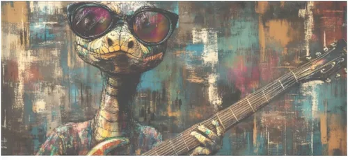 Vista 2 de Acrylic Pen Holder Snake Guitar Sunglass 4 Compartments Funny Cute Cool Acrylic Pencil Pen Holder Cup