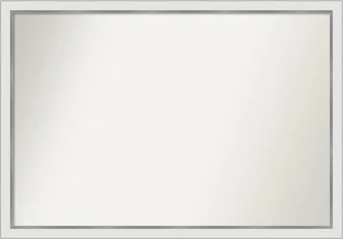 Vista 289 de Amanti Art Espejo personalizado, espejo de baño estrecho Alexandria White Wash, espejo de pared o espejo de tocador de baño sobre el fregadero