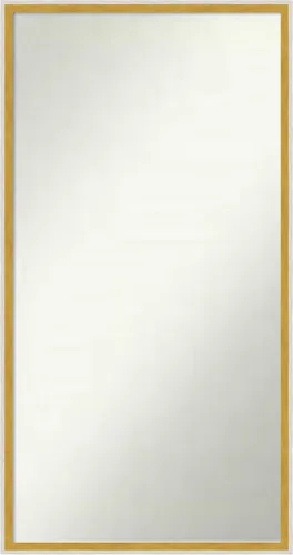 Vista 174 de Amanti Art Espejo de baño blanco para sobre el fregadero, 22 x 45 pulgadas, espejo de tocador rectangular blanco Lucie, marco de madera moderno