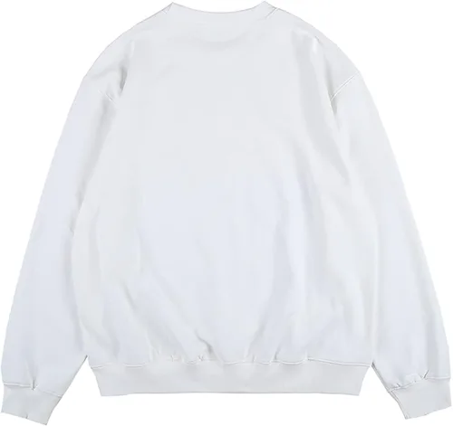 Vista 2 de Arnodefrance Sudadera con texto en inglés I like you you're care Hip Hop con estampado de letras y cuello redondo para hombres y mujeres