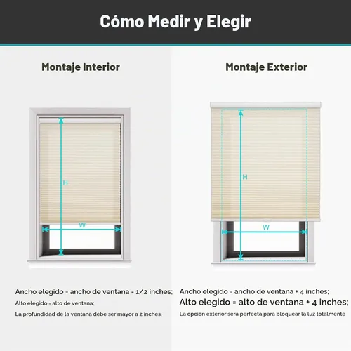 Vista 7 de Changshade Persianas celulares sin cordón, con diseño de panal de abeja, filtrantes de luz, plisadas, fáciles de instalar para ventanas interiores