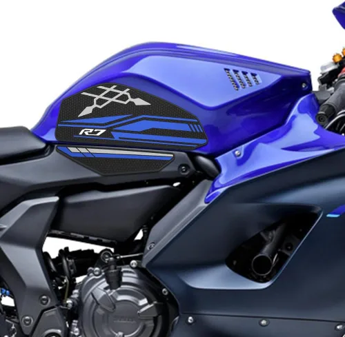Vista 4 de para YZF R7 YZFR7 r7 2025 2024 2023-2021 Nuevos accesorios para motocicleta, protector de tanque de combustible adhesivo, protector de tanque