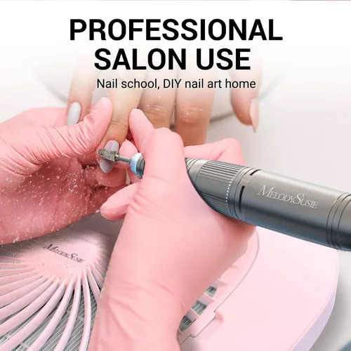 Vista 2 de MelodySusie Colector profesional de polvo de uñas, ventilador de vacío de uñas SPro de 4000 RPM con 2 modos de succión y filtro reutilizable como