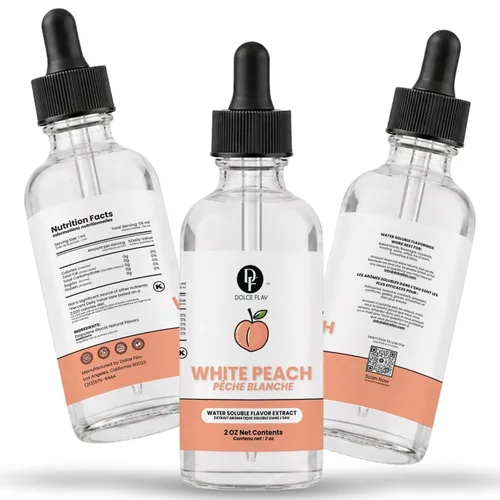 Vista 8 de Dolce Flav - Extracto natural de melocotón blanco de 2 onzas, Kosher, sin azúcar, sabor concentrado de melocotón blanco dulce para bebidas, postres