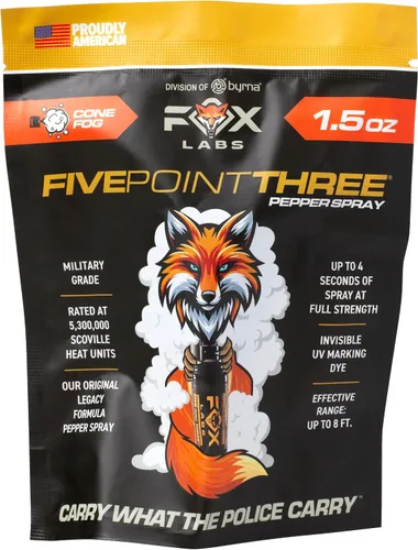 Vista 2 de Five Point Three Pepper Spray – 5.3 Million SHU – High Intensity 2% OC Legacy Formula – Flip Top Safety Cap – UV Marking Dye Self-Defense Spray