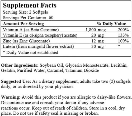Vista 7 de Nu-Health Eye Aid Formula – 120 cápsulas blandas Fórmula de salud ocular con vitaminas para los ojos