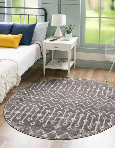 Vista 17 de Unique Loom Bohemian Trellis Collection - Alfombra rectangular de 2 x 3 pies 1 pulgada, color rosa polvoriento/marfil