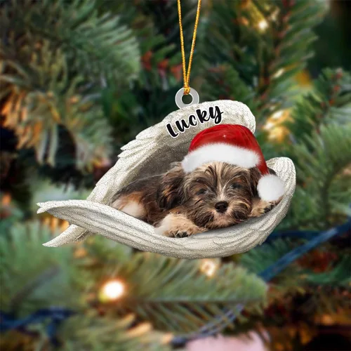 Vista 62 de Ángel durmiente de Afghan Hound para Navidad, adorno personalizado con el nombre del perro, adorno de Navidad personalizado para amantes de perros
