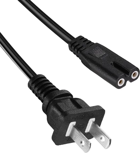 Vista 2 de Cable de alimentación de 2 clavijas compatible con lámpara de uñas de gel DeepDream de 48 W, lámpara de secado LED UV, Sangean WR-11SE, WR-16