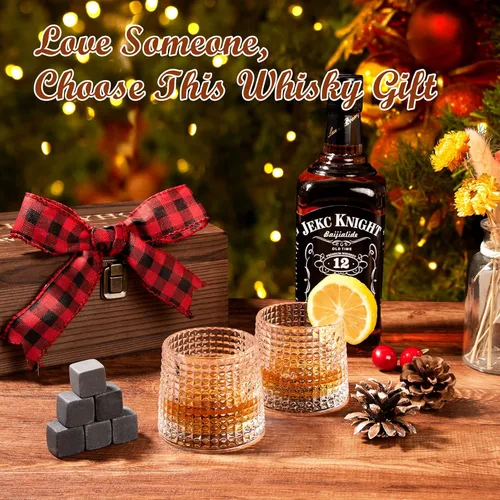 Vista 5 de Regalos de cumpleaños para hombres, juego de regalos de piedras de whisky para el día del padre, Navidad, el mejor regalo para hombres, papá
