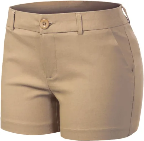 Vista 2 de MixMatchy Pantalones cortos casuales con puños y bolsillos para mujer