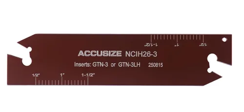 Vista 15 de Accusize Industrial Tools para insertos GTN-2, ancho 0.087–0.094 pulgadas, altura 0.75 pulgadas, NCIH19-2 Hoja ajustable de parada positiva