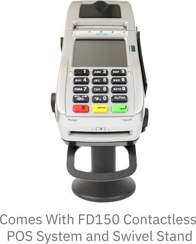 Vista 6 de First Data FD150 EMV Máquina terminal de tarjetas de crédito y soporte giratorio