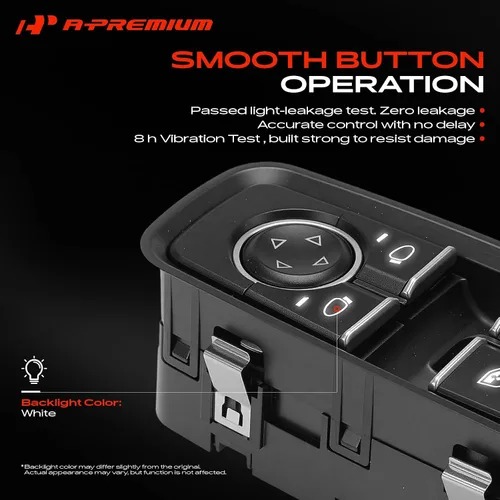 Vista 5 de A-Premium Interruptor de ventana eléctrica principal del lado del conductor delantero compatible con Porsche 911 2012-2019, Boxster 2013-2016
