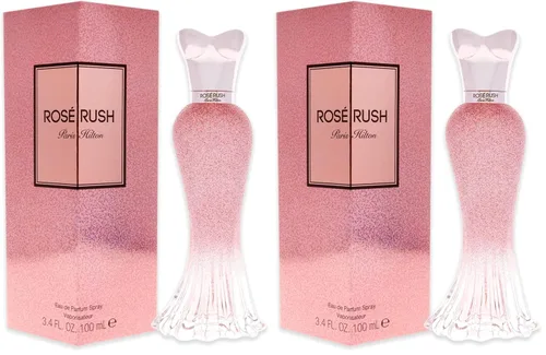 Vista 6 de Paris Hilton Rose Rush Eau de Parfum - Perfume en aerosol para mujer, fragancia floral y afrutada, notas de papaya, peonía, cedro y almizcle blanco