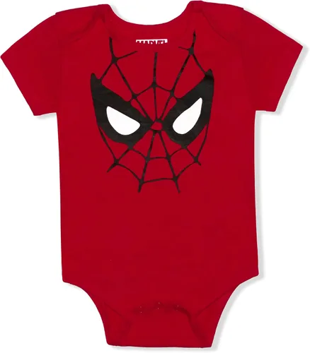 Vista 4 de Marvel Spiderman - Conjunto de body y pantalón deportivo para niño, color azulrojonegro