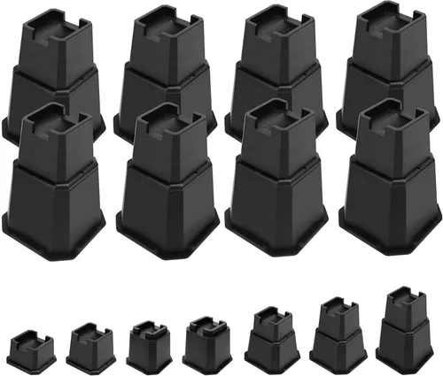 Vista 15 de Elevadores de Cama Shouwuhho de 2 Pulgadas, Elevadores de Muebles con Alturas de 2 3 4 5 6 7 8 Pulgadas de Alta Resistencia, Elevadores de Cama