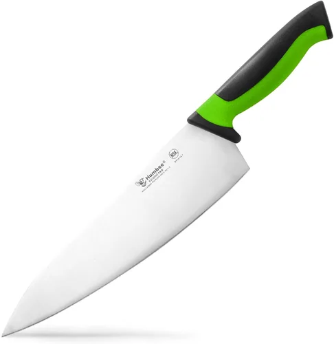 Vista 26 de Cuchillo de chef de 6 pulgadas, hoja de acero inoxidable de alto carbono certificada NSF – Mango ergonómico codificado por colores, cuchillo de Negro