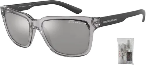 Vista 2 de Armani Exchange AX4026S Square Sunglasses For Men For Women BUNDLE with Designer iWear Complimentary Eyewear Care Kit