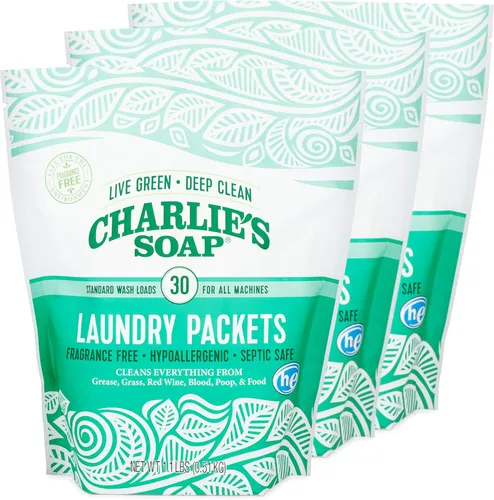 Vista 12 de Charlie's Soap Paquetes de detergente en polvo sin fragancia - 30 cápsulas (1 paquete)..