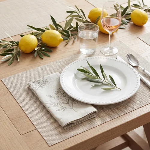 Vista 4 de Juego de 4 manteles individuales de vinilo duraderos, antideslizantes para mesa de comedor, resistentes al calor, lavables, de PVC, fáciles
