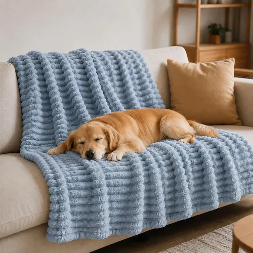 Vista 11 de Manta de apoyo emocional para perros, manta amarilla para perros (amarilla, 27 x 39 pulgadas)